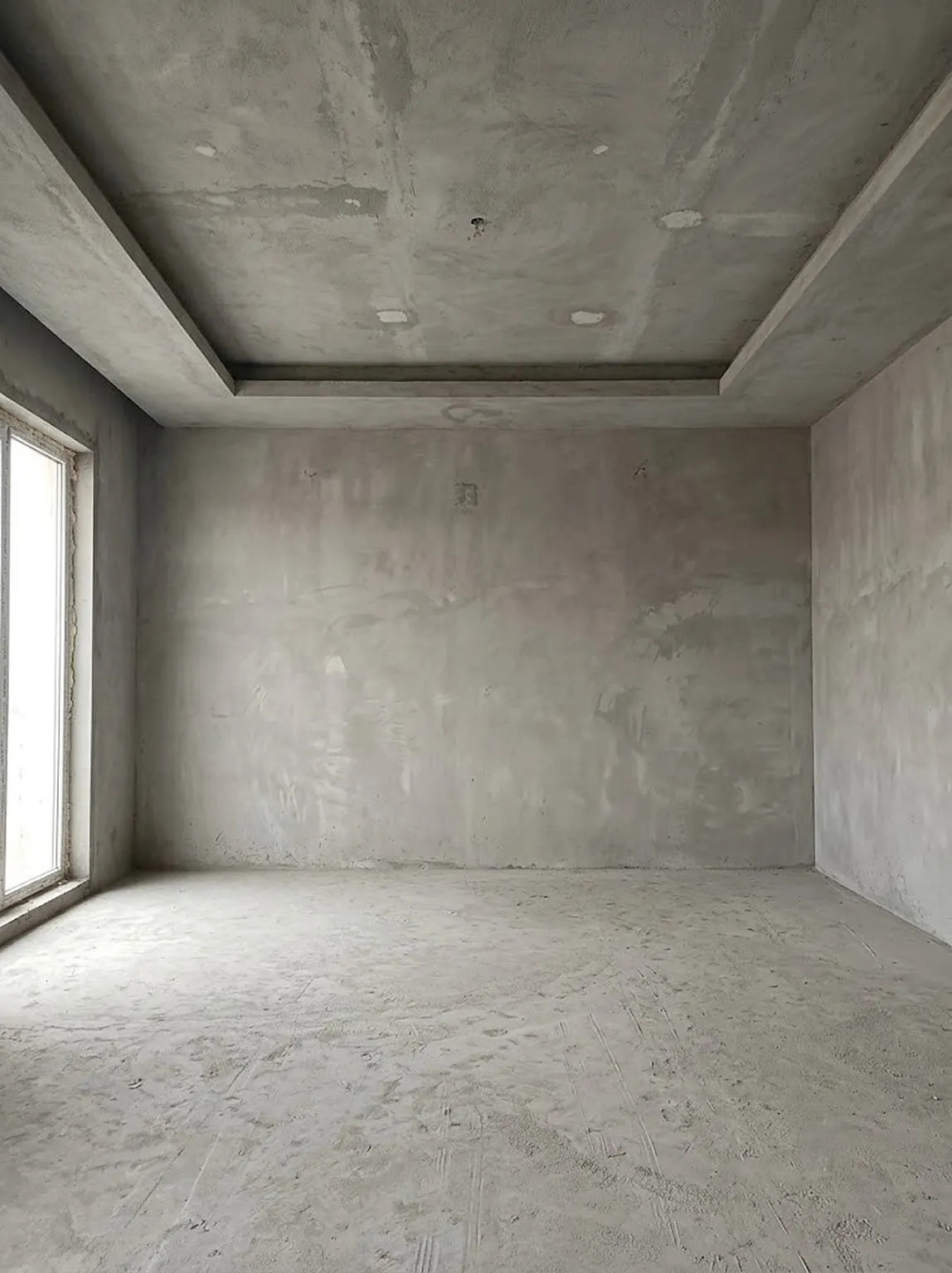Your room: the bare room, photographed from the front